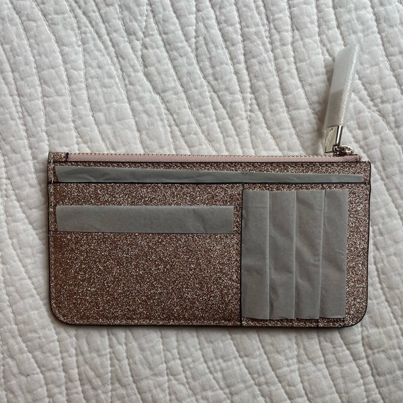 Kate Spade Wallet Large Slim Card Holder Glitter in Rose Gold - Picture 8 of 8